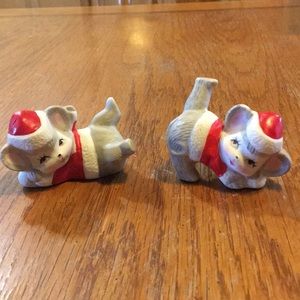 Pair of Vintage Christmas Mice